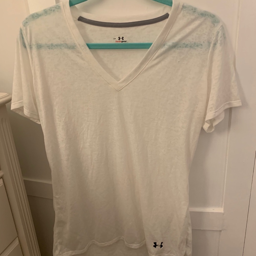 Under Armour White Workout Tee